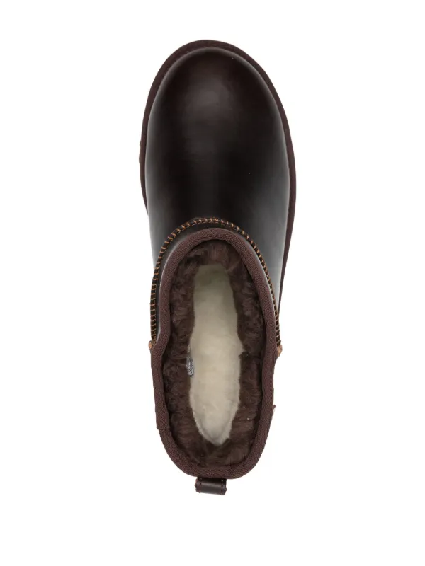 UGG Classic Ultra Mini LTHR Regen Boots | Brown | FARFETCH