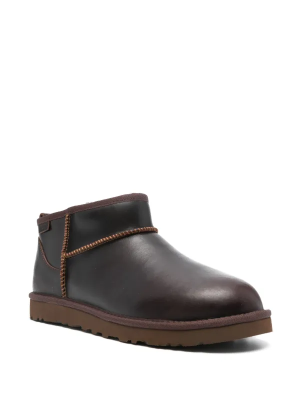 UGG Classic Ultra Mini LTHR Regen Boots Brown FARFETCH IN