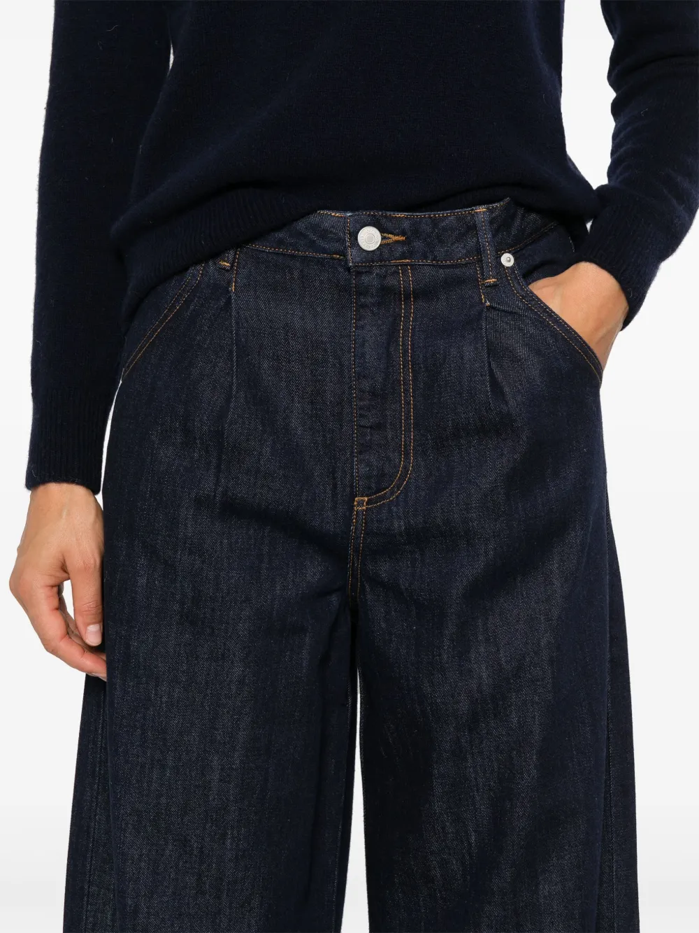Officine Generale Moena Wide-leg Jeans In Blue