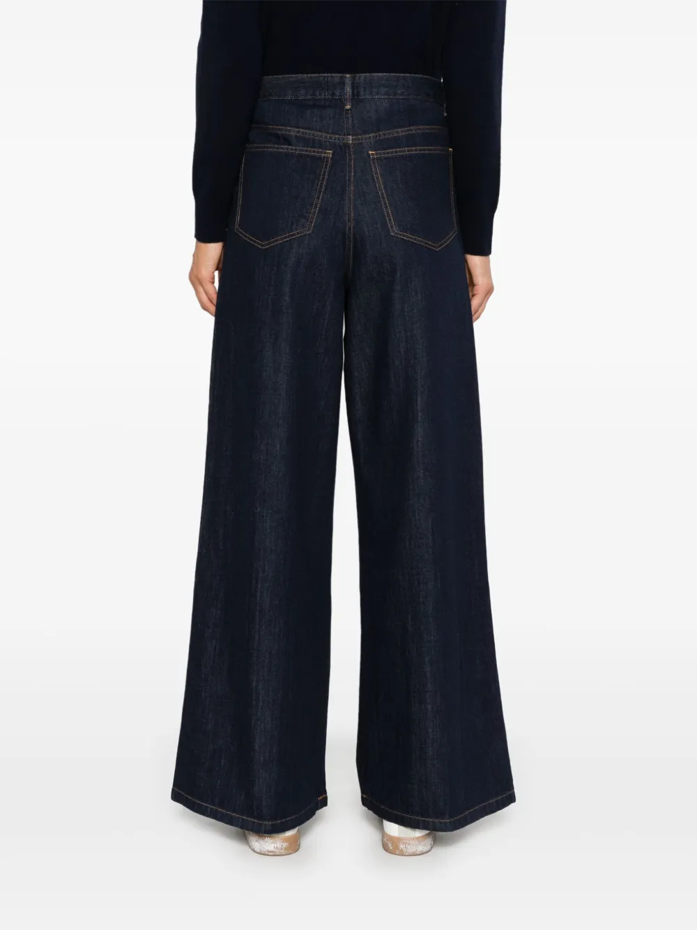 Officine Generale Moena Wide-leg Jeans In Blue