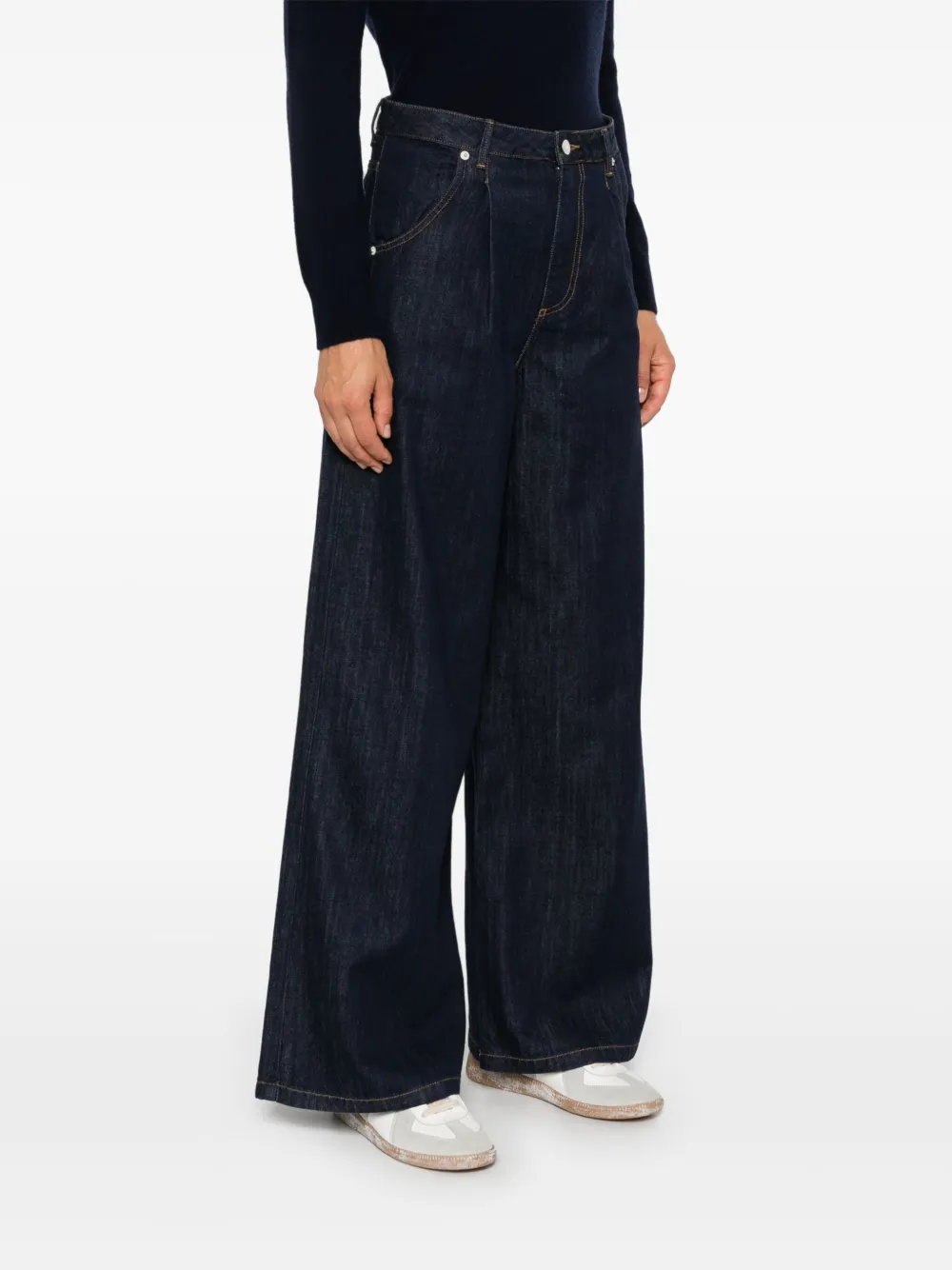 Officine Generale Moena Wide-leg Jeans In Blue