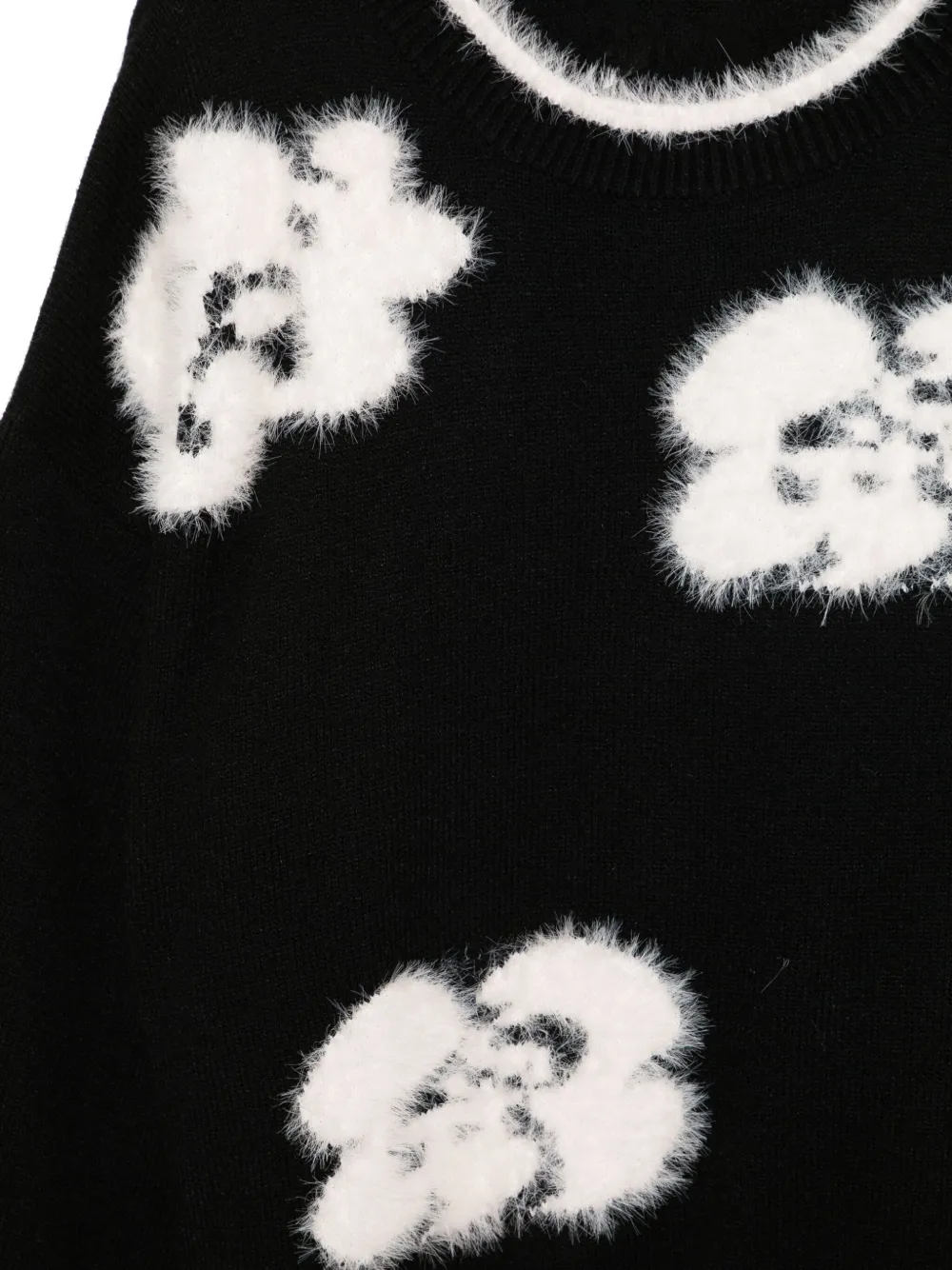 TWINSET Kids Trui met geborduurde bloemen Zwart