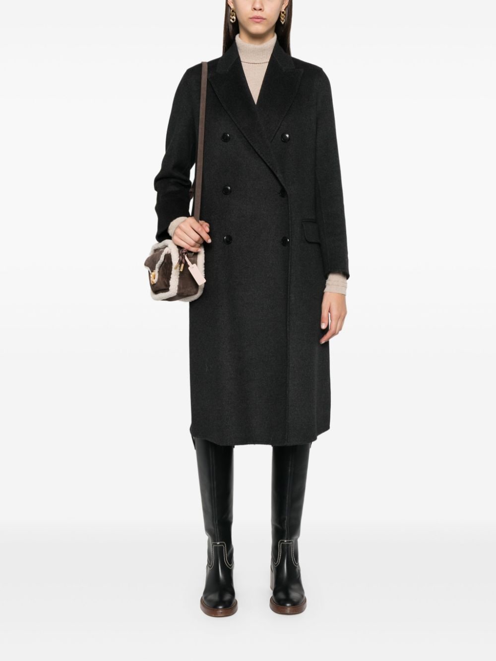 Shop Paltò Arianna Coat In Grey