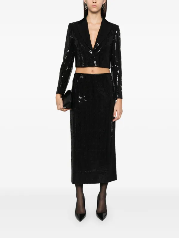 スカート Peserico Tailored Black Wool Maxi Skirt Peserico Sequinned Maxi Skirt | Black | FARFETCH JO