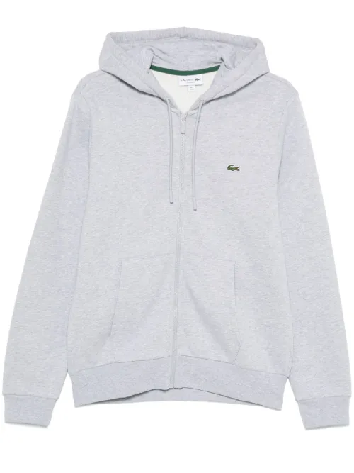 Lacoste hoodie à patch logo - Gris - Lacoste - Modalova