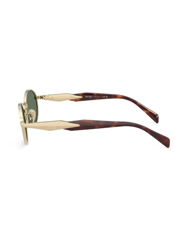 Prada Eyewear オーバルフレーム サングラス | ゴールドトーン