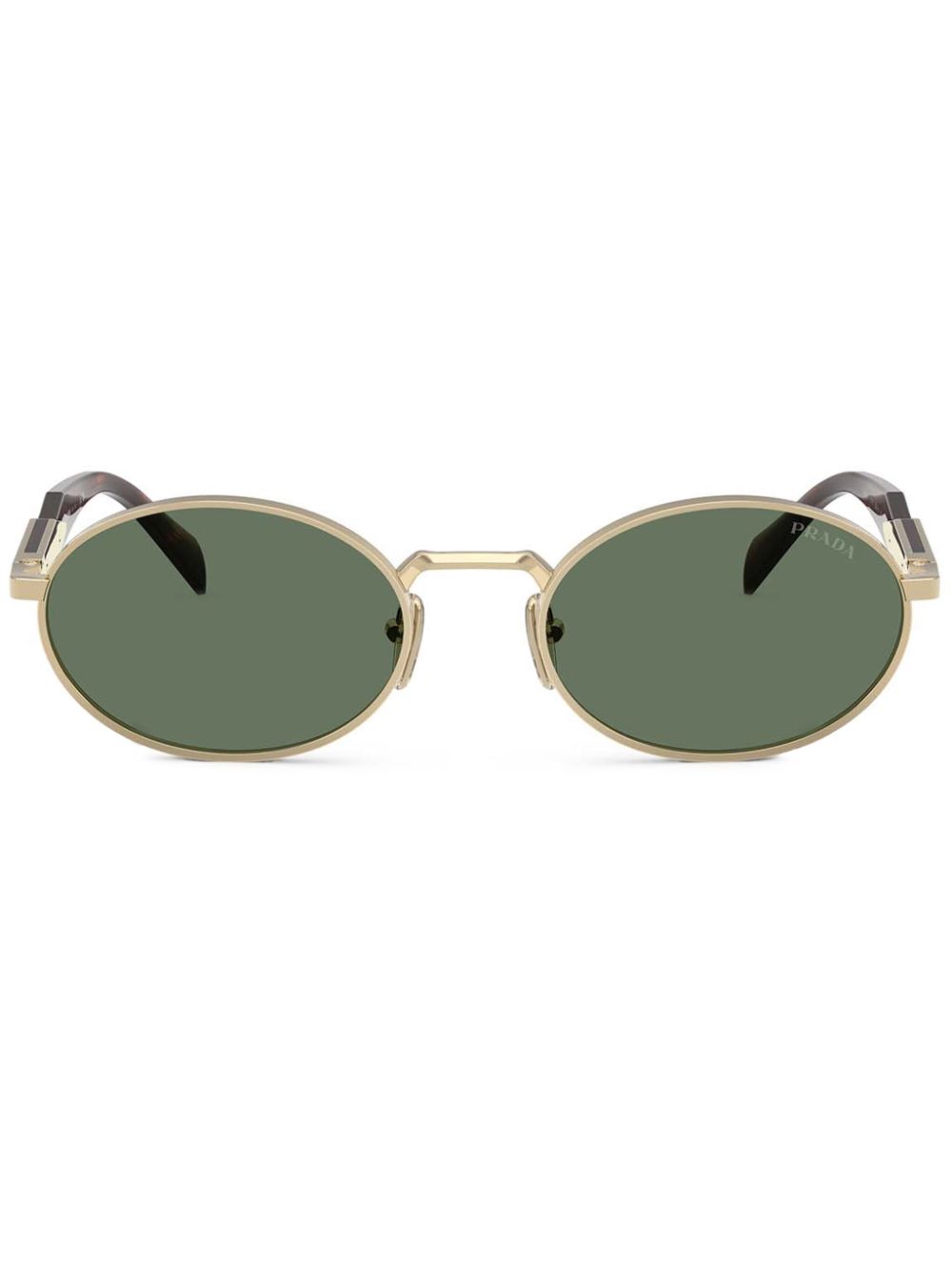 Prada Eyewear Zonnebril met ovalen montuur Goud