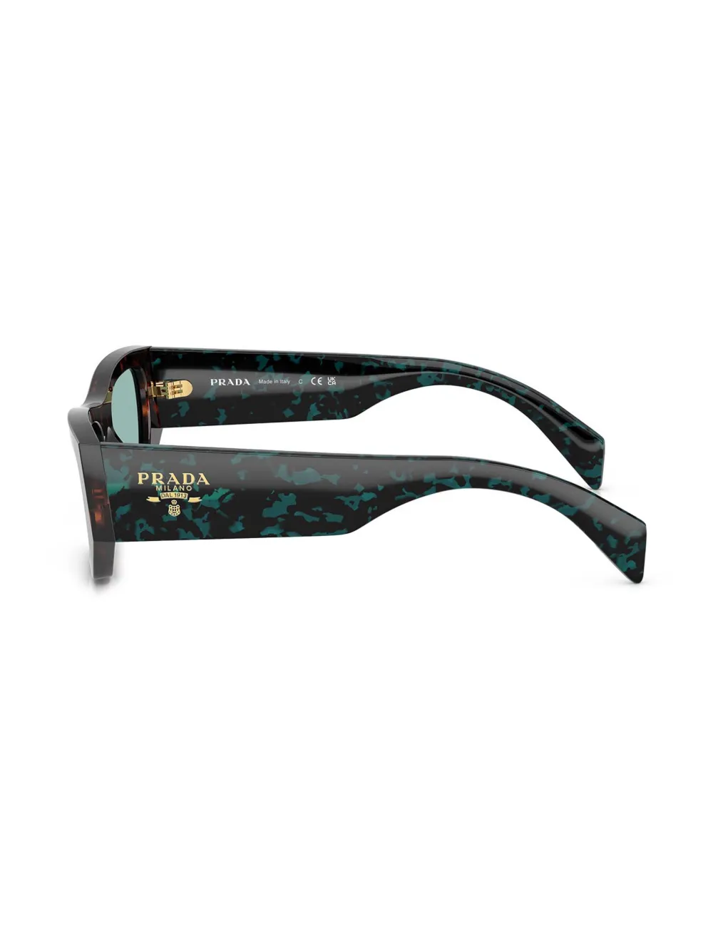 Prada Eyewear Zonnebril met rechthoekig montuur Bruin