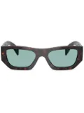 Prada Eyewear tortoiseshell-effect rectangle sunglasses - Brown