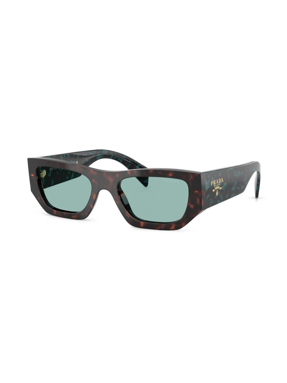 Prada Eyewear Zonnebril met rechthoekig montuur - Bruin