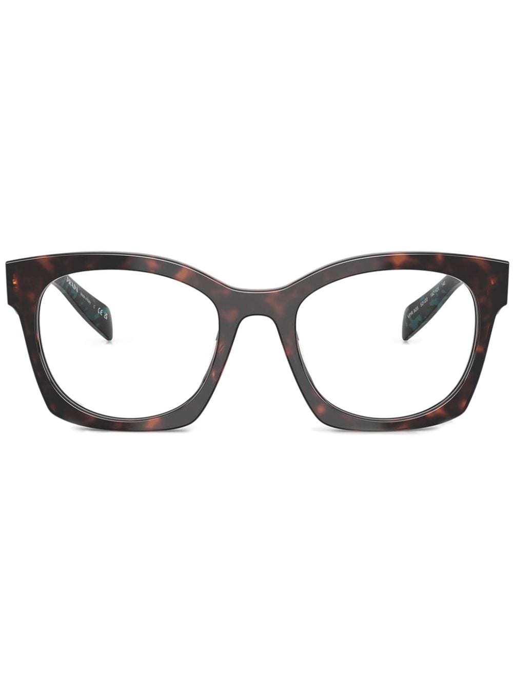 Shop Prada Square-frame Glasses In 褐色