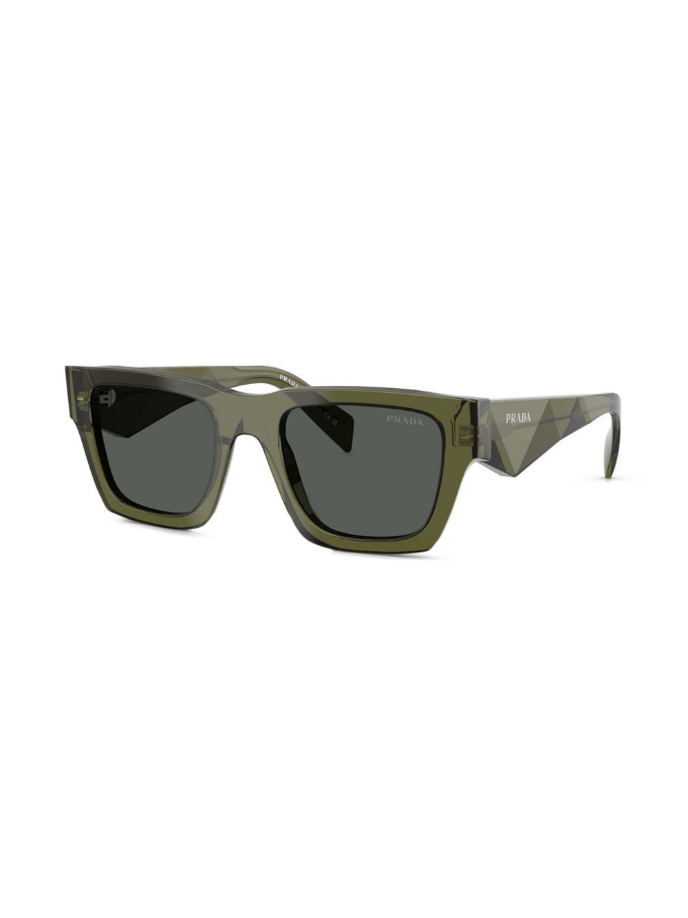 Prada Eyewear Zonnebril met rechthoekig montuur Groen