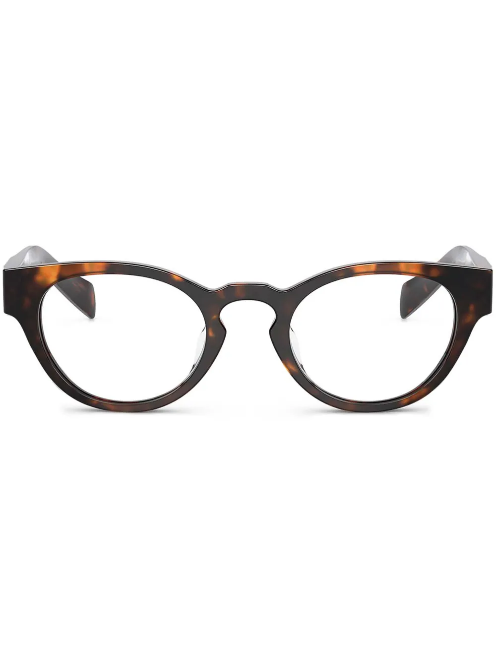 Prada Eyewear Bril met rond montuur Bruin