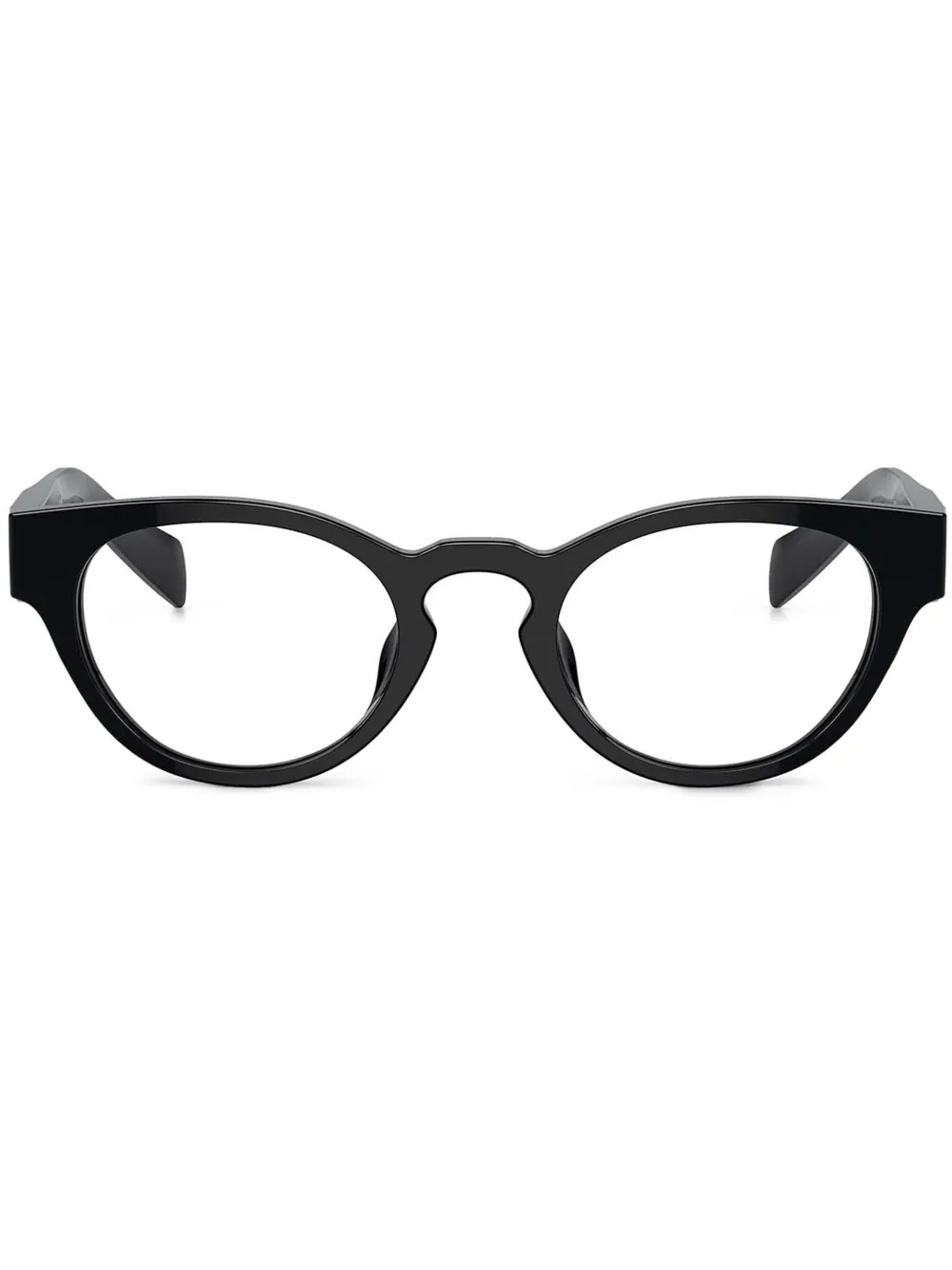 Prada Eyewear Bril met rond montuur Zwart