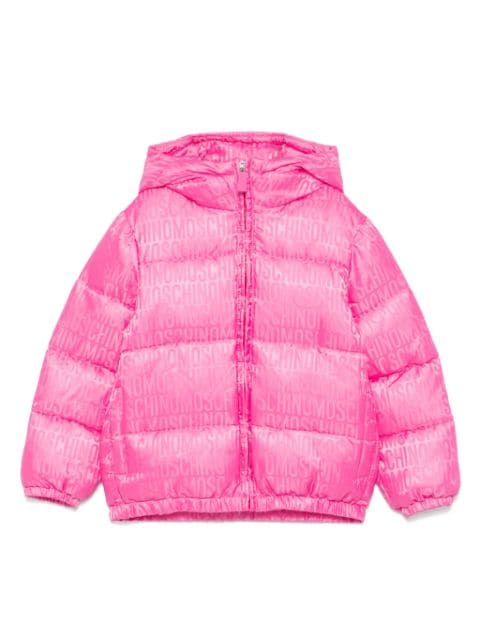 Moschino Kids logo-jacquard jacket