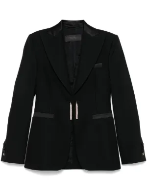 Max Mara ストライプ ダブルジャケット | ブラック | FARFETCH JP