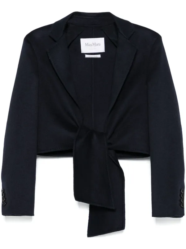 Max Mara sash-detail Jacket | Blue | FARFETCH