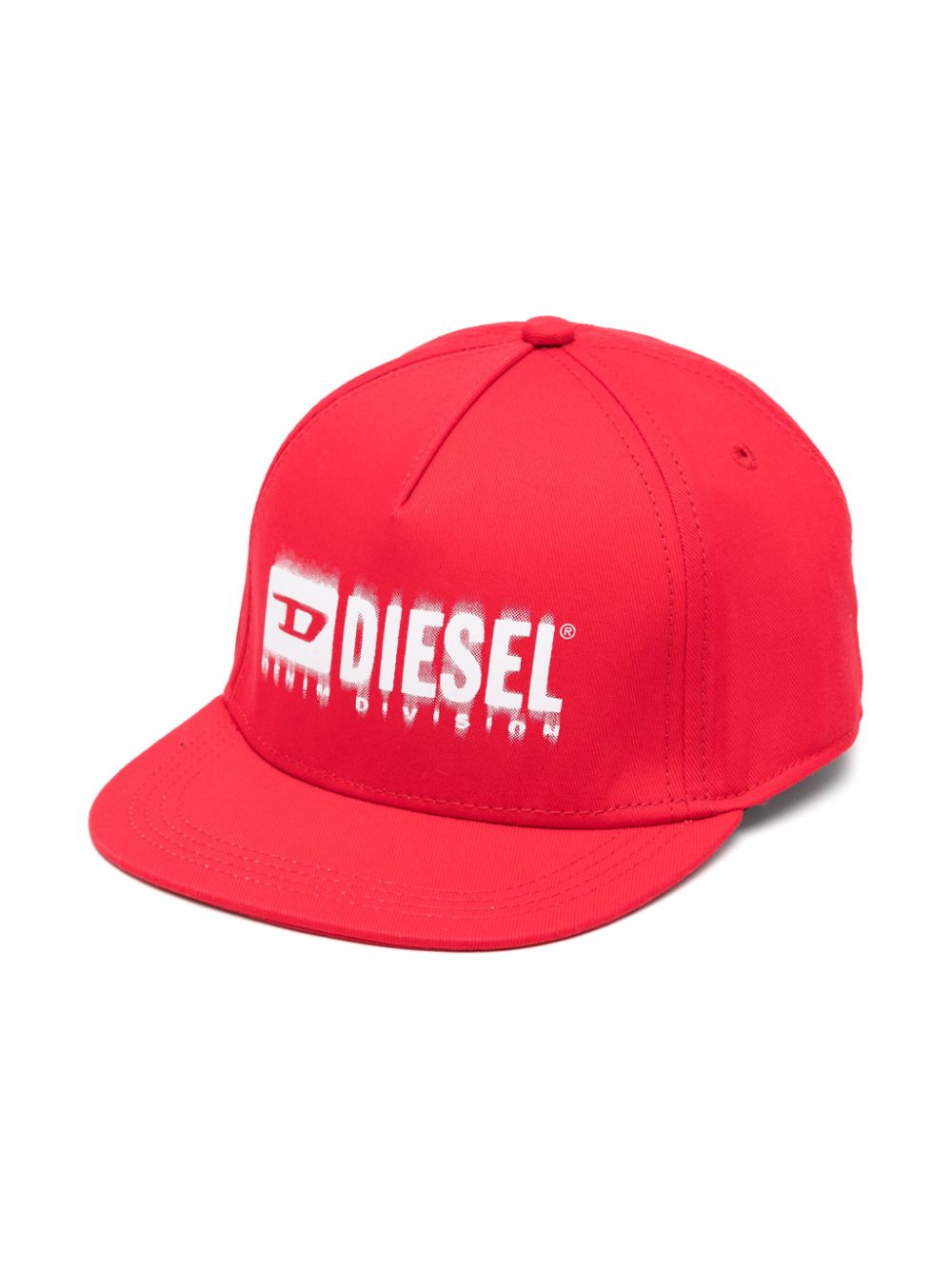 Diesel Kids smudged-logo baseball cap - Red