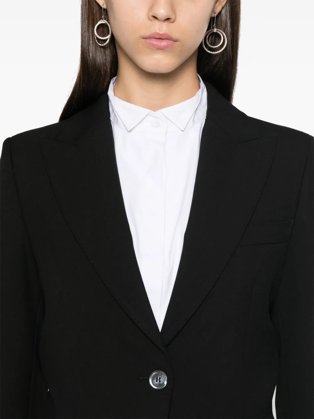 Peserico Asymmetrische blazer Zwart