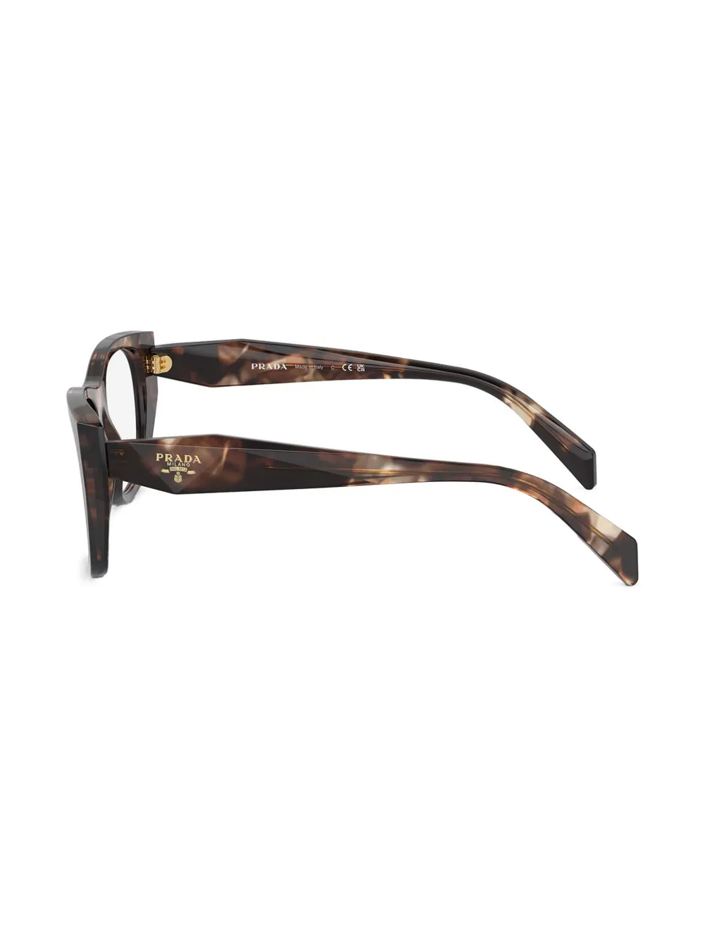 Prada Eyewear Bril met geometrisch montuur Bruin