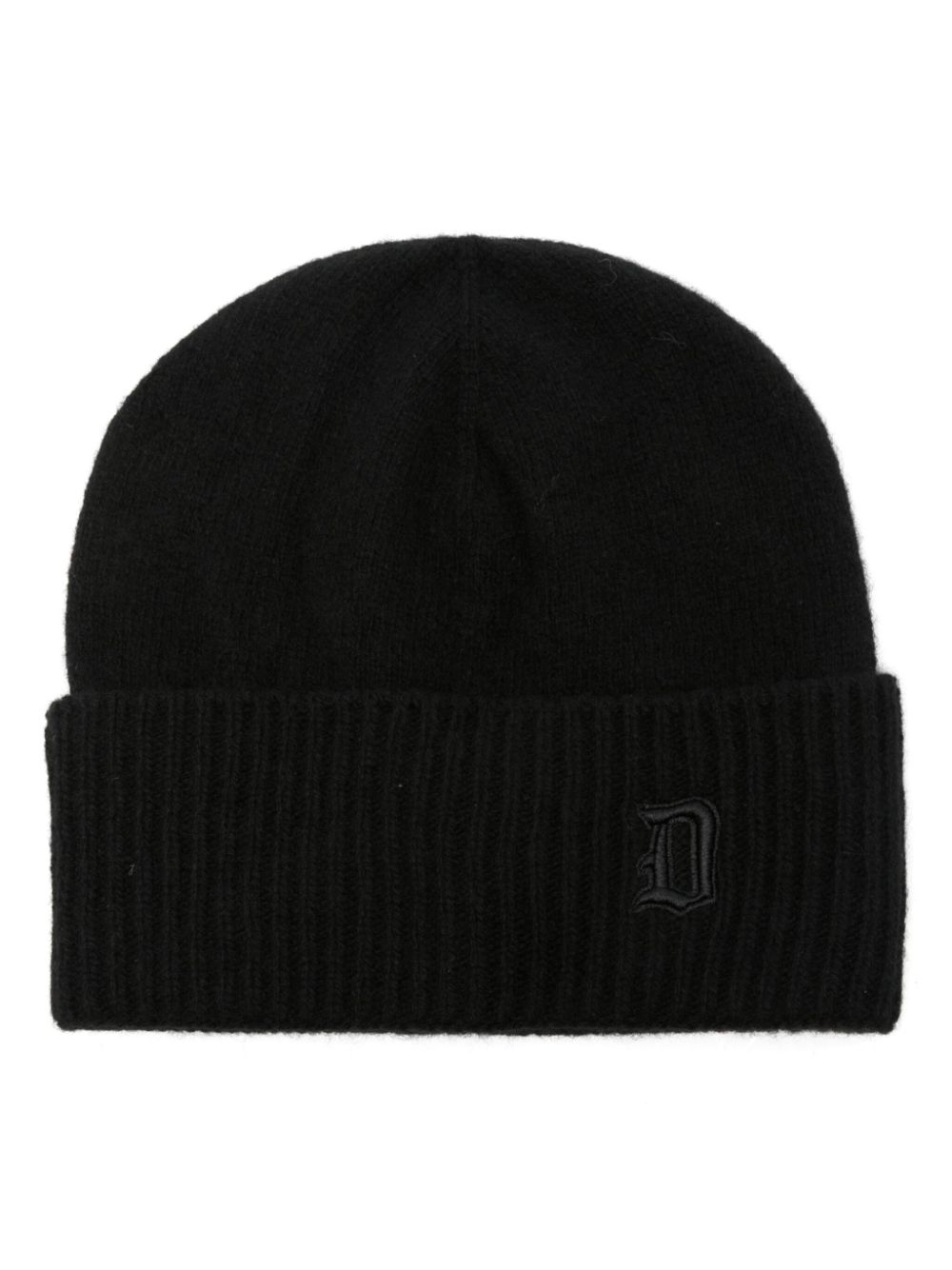 logo-embroidered beanie hat