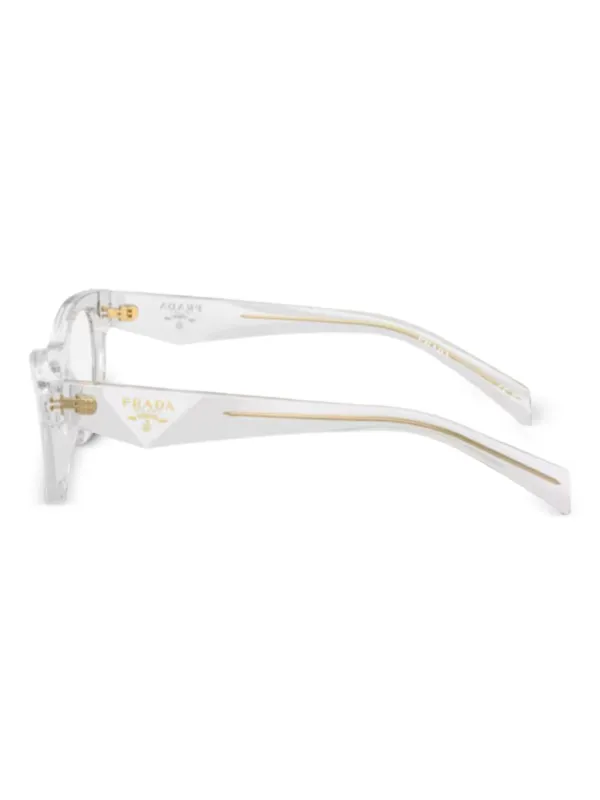 PRADA スクエアメガネ Prada Eyewear スクエア眼鏡フレーム | ホワイト | FARFETCH JP
