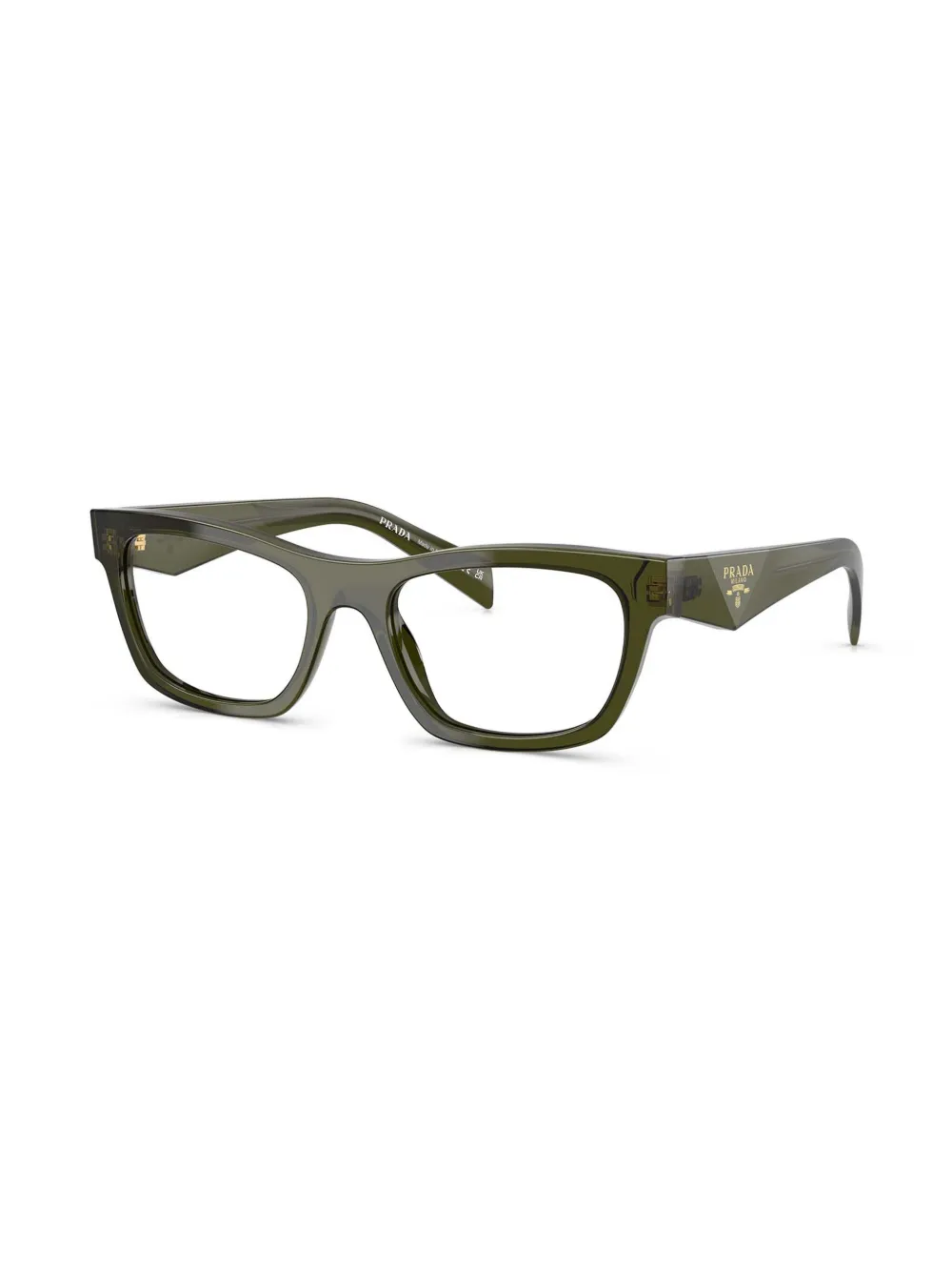 Prada Eyewear Bril met geometrisch montuur - Groen