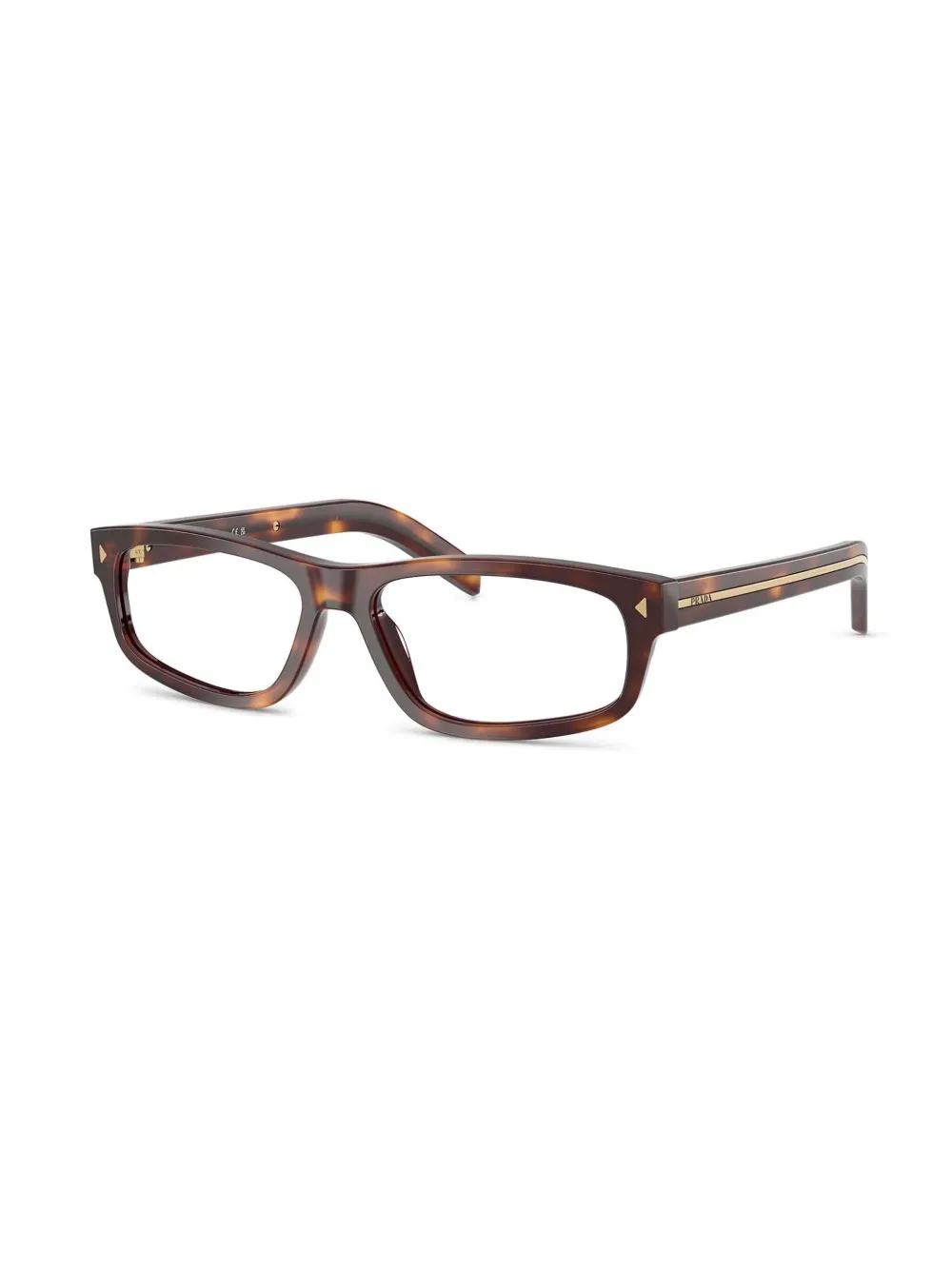 Prada Eyewear Bril met rechthoekig montuur - Bruin