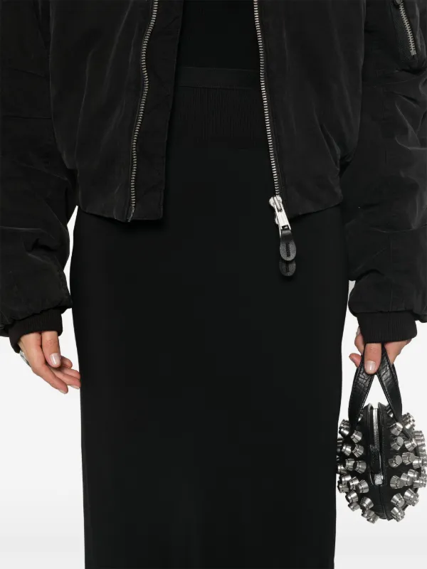 Rick Owens Calf Bias Midi Skirt | Black | FARFETCH