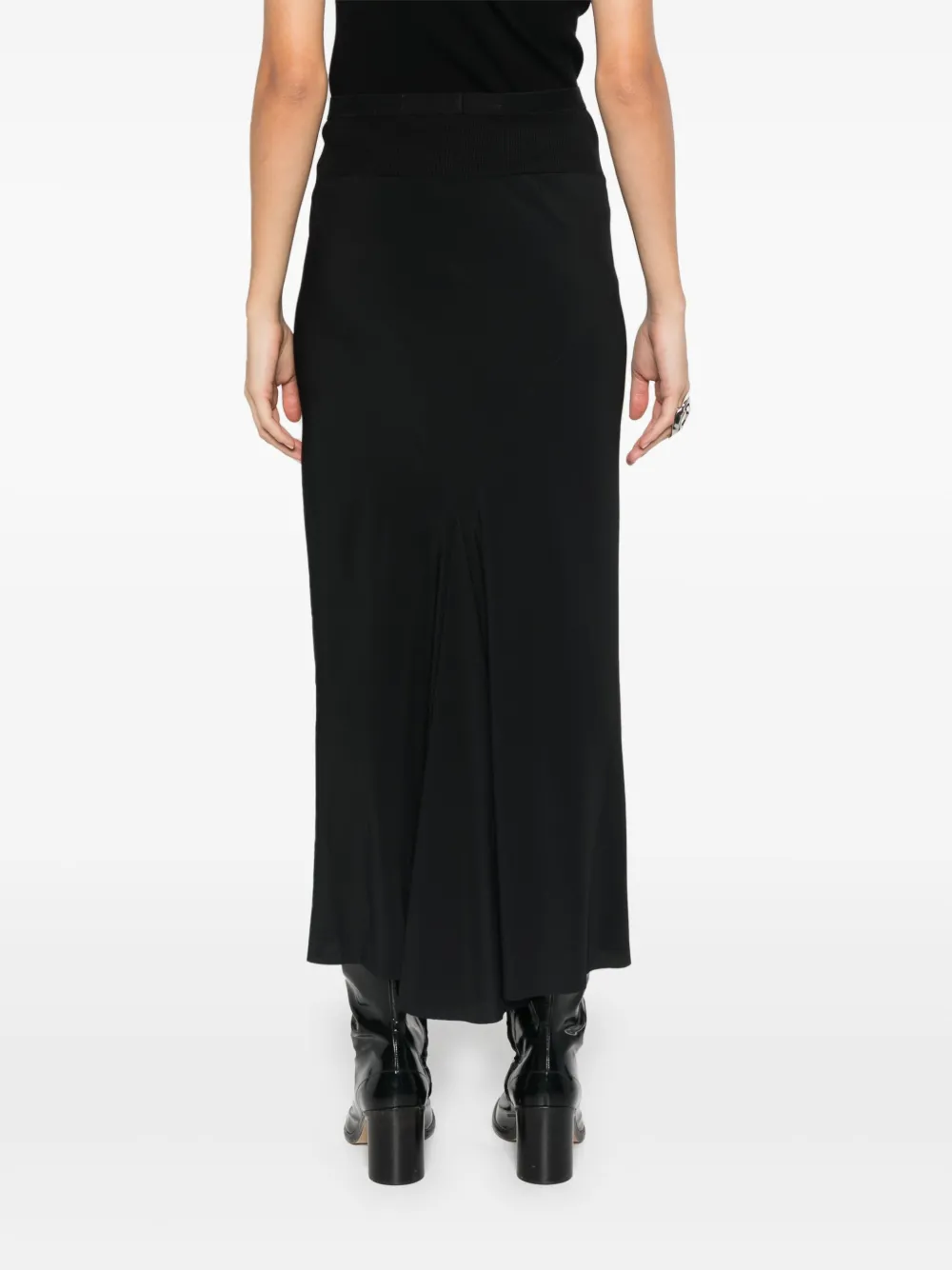 Rick Owens Calf Bias Midi Skirt | Black | FARFETCH