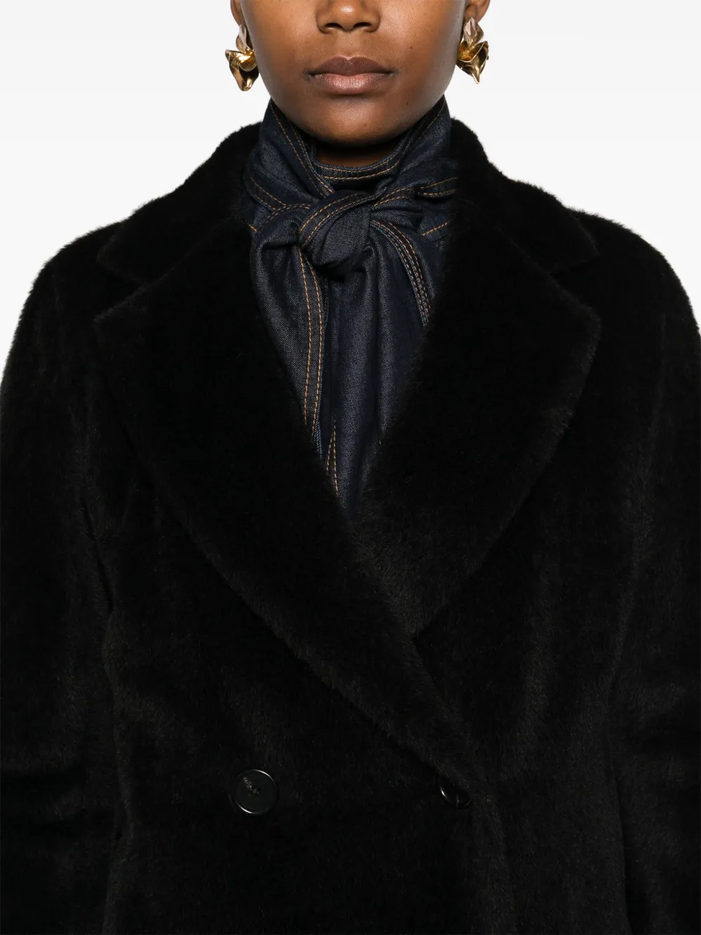 'S Max Mara Roseto jas Zwart