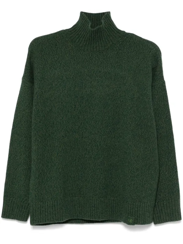 Victoria Beckham Mélange-effect Sweater in Green