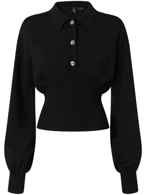 PINKO ribbed polo top