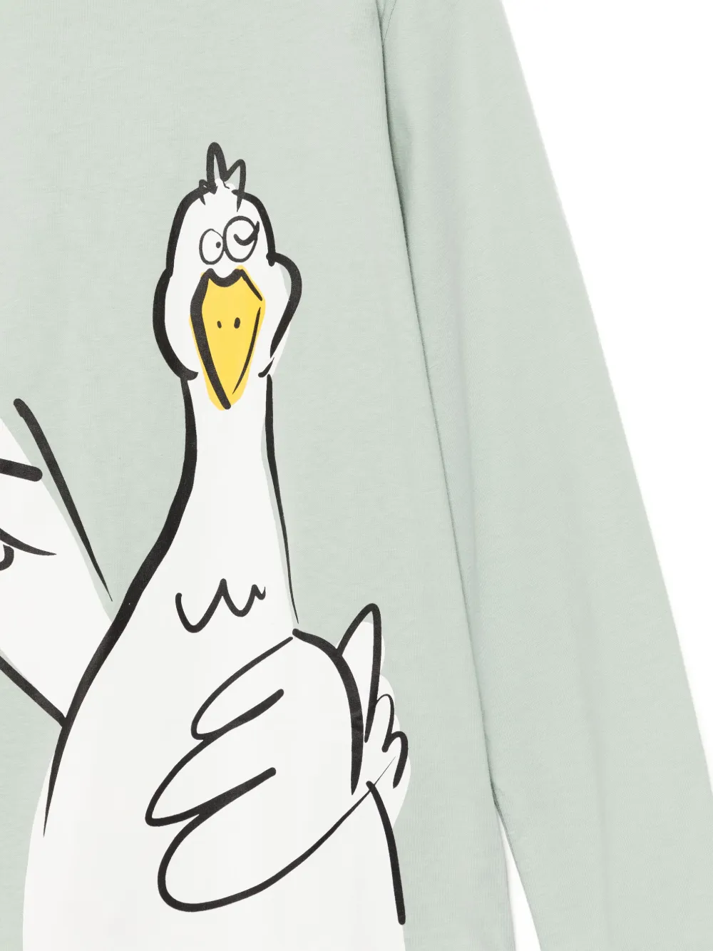 Stella McCartney Kids T-shirt met grafische print Groen