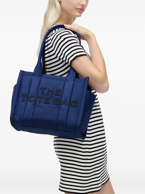 Marc Jacobs Bolsa The Leather Tote Bag Média | Azul | FARFETCH BR