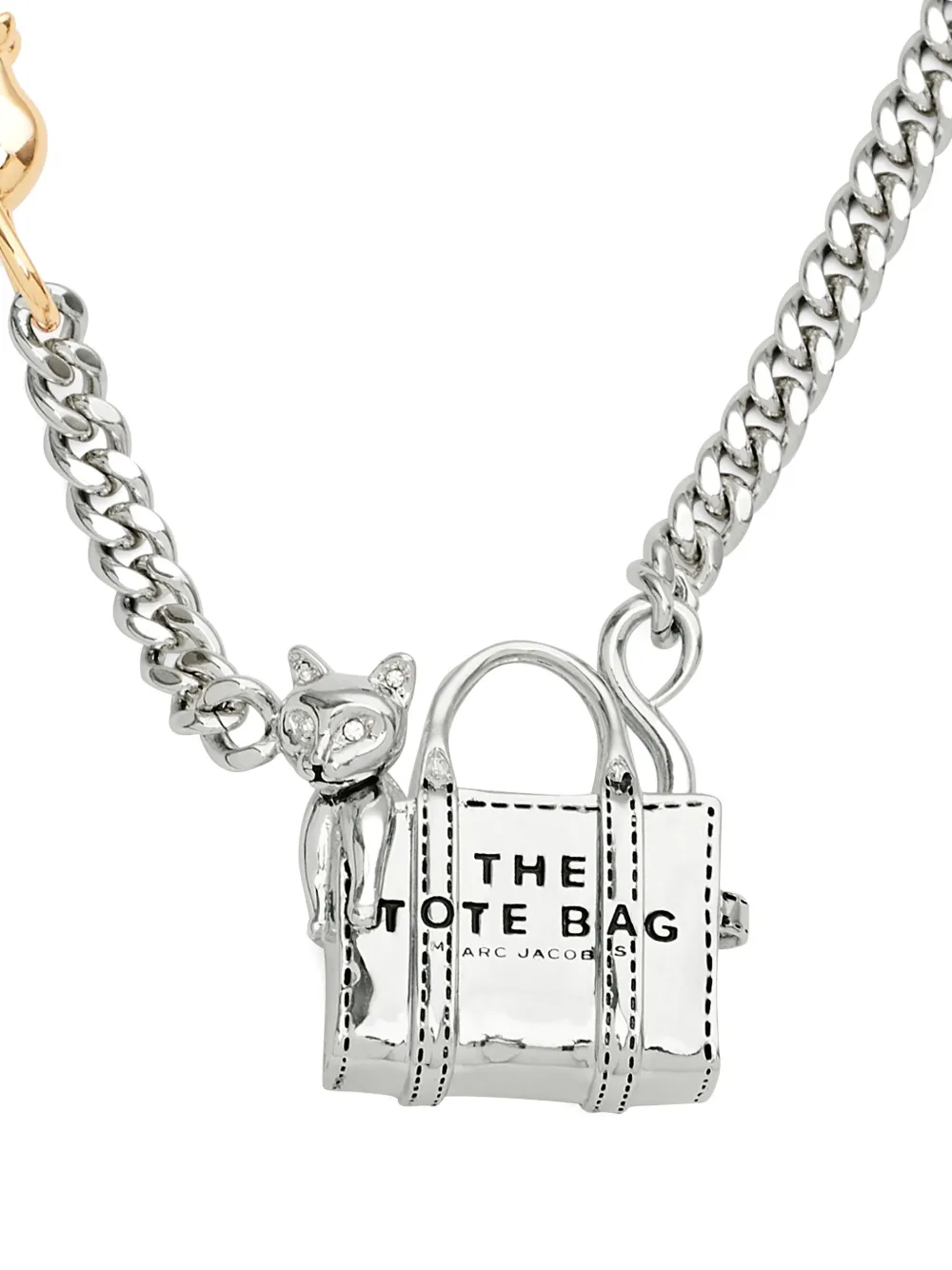 Marc Jacobs The Cats Out The Bag ネックレス - シルバートーン Marc Jacobs The Cats Out The Bag ネックレス - シルバートーン