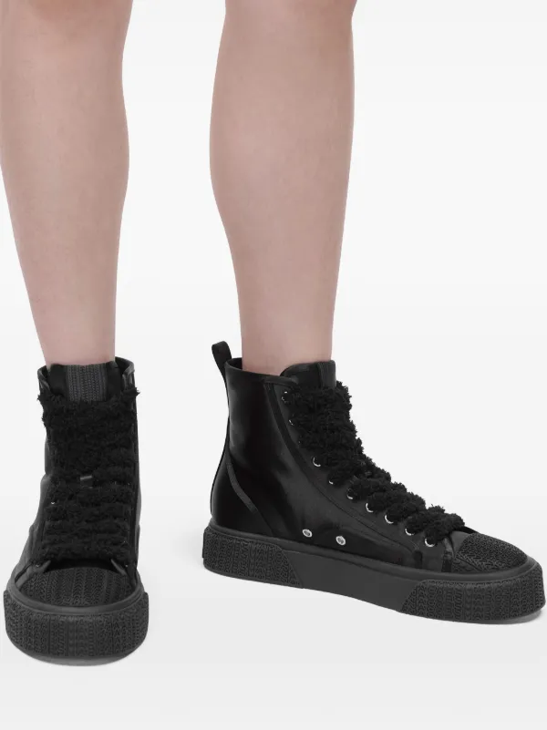 Marc Jacobs The Satin High Top Sneakers | Black | FARFETCH
