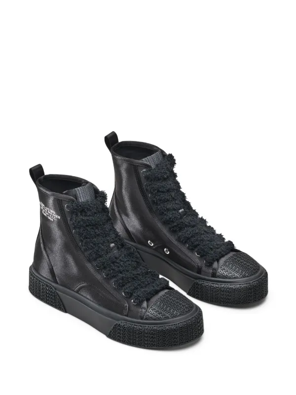 naさま専用 マークジェイコブス スニーカー38 Marc Jacobs ザ サテン ハイ トップ スニーカー | ブラック