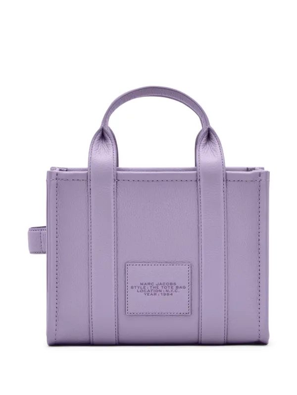 Marc Jacobs The Small Leather Tote Bag women Grained Leather One Size Purple