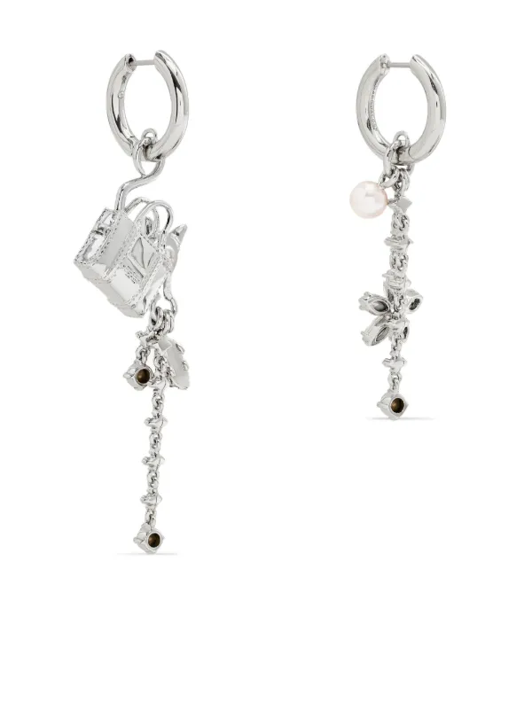 【関税込み】Marc Jacobs シルバー Cats Out Of The Bag ピアス Marc Jacobs Cats Out Of The Bag Earrings | Silver | FARFETCH JO