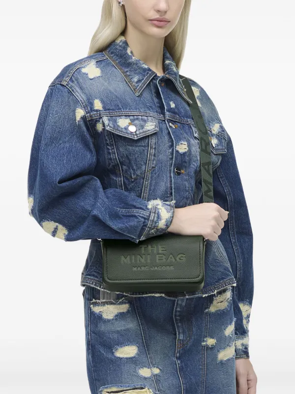 Marc Jacobs The Leather Mini Crossbody Bag | Green | FARFETCH
