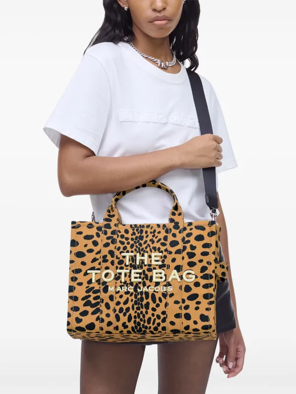 Marc Jacobs The Medium Cheetah Canvas Tote Bag Neutrals FARFETCH IE