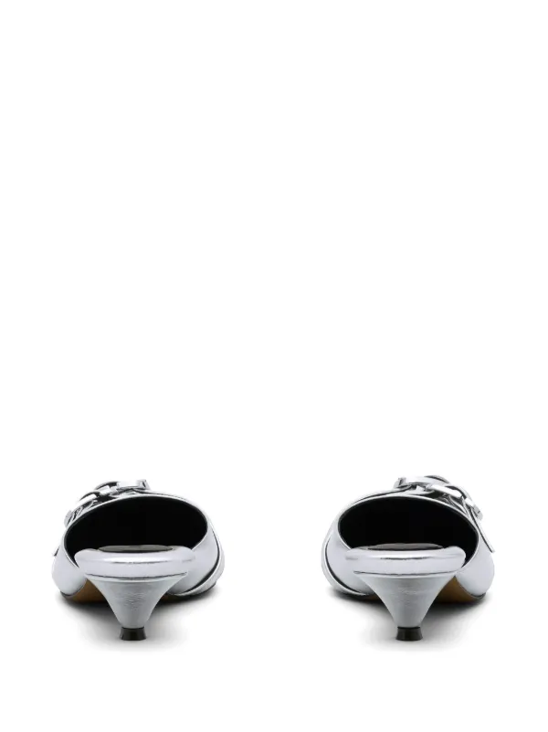 Marc Jacobs ザ エマ キトゥン 35mm ミュール | シルバートーン
