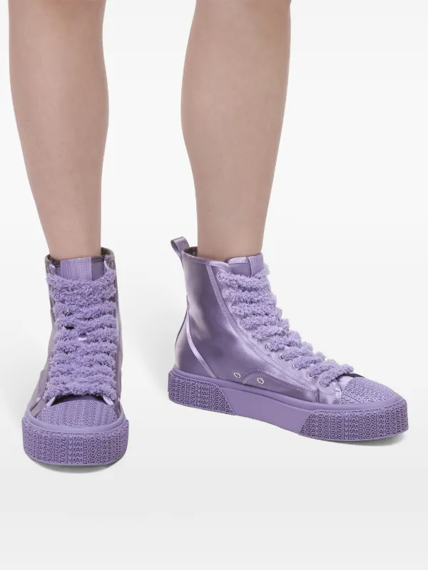 Marc Jacobs The Satin High Top Sneakers | Purple | FARFETCH