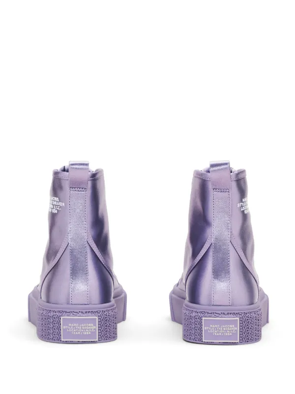 Marc Jacobs The Satin High Top Sneakers | Purple | FARFETCH