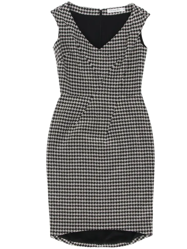 Dior 2000s Houndstooth Mini Dress - Black Dior 2000s Houndstooth Mini Dress - Black