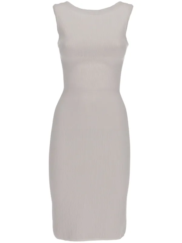 alaia grey dress Alaa Women's Cutout Soft Jersey Dress - Gray