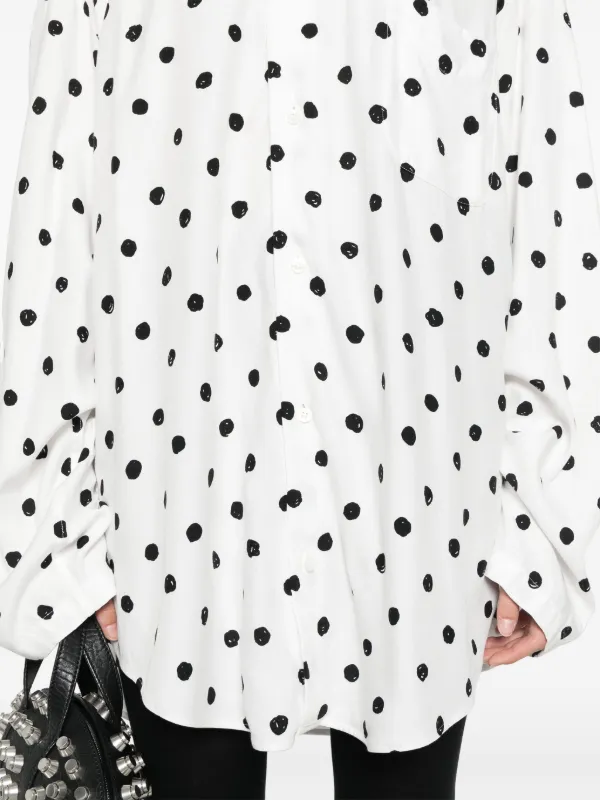 White shirt with black dots on sale