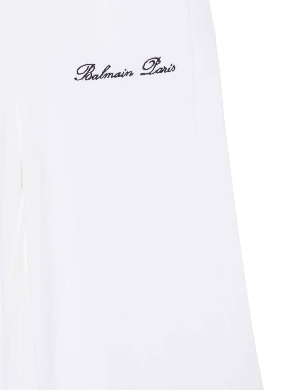 Balmain Logo-print Cotton Trousers In White