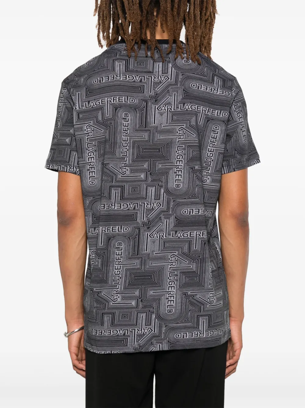Karl Lagerfeld T-shirt met patroon Zwart